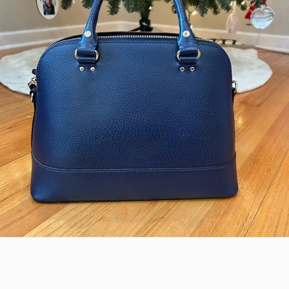 Kate Spade Blue Satchel with Elegant Design and Textured Leather - Picture 2 of 4